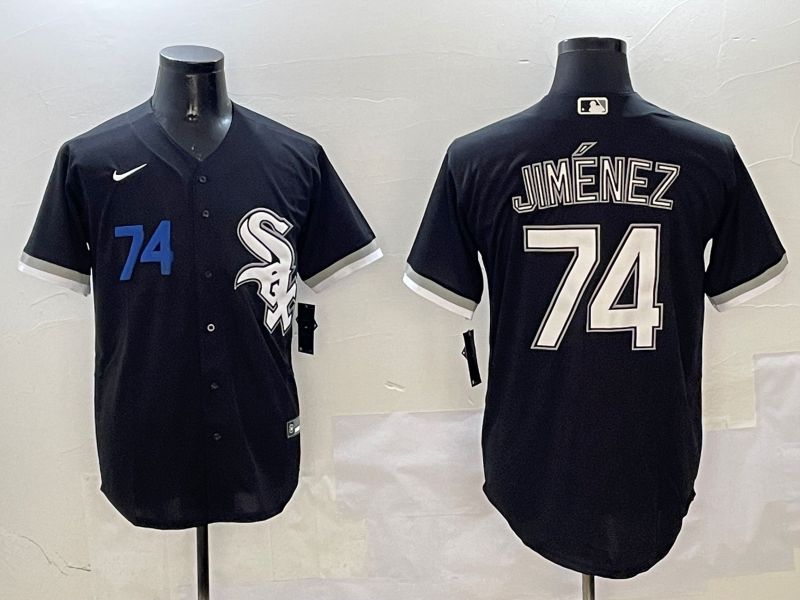 Men Chicago White Sox #74 Jimenez Black Game 2025 Nike MLB Jersey style 4->chicago white sox->MLB Jersey